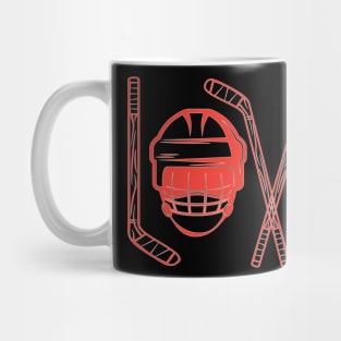 Player Goalie Ice Hockey Heart Apparel Funny Valentines Day Mug